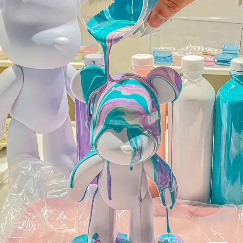 DIY Fluid Bear Sculpture Kit Handmade Art & Craft Mold for Home Decor