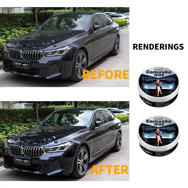Car Wax Crystal Plating Set Hard Glossy Paint Coating Scratch Repair with Sponge