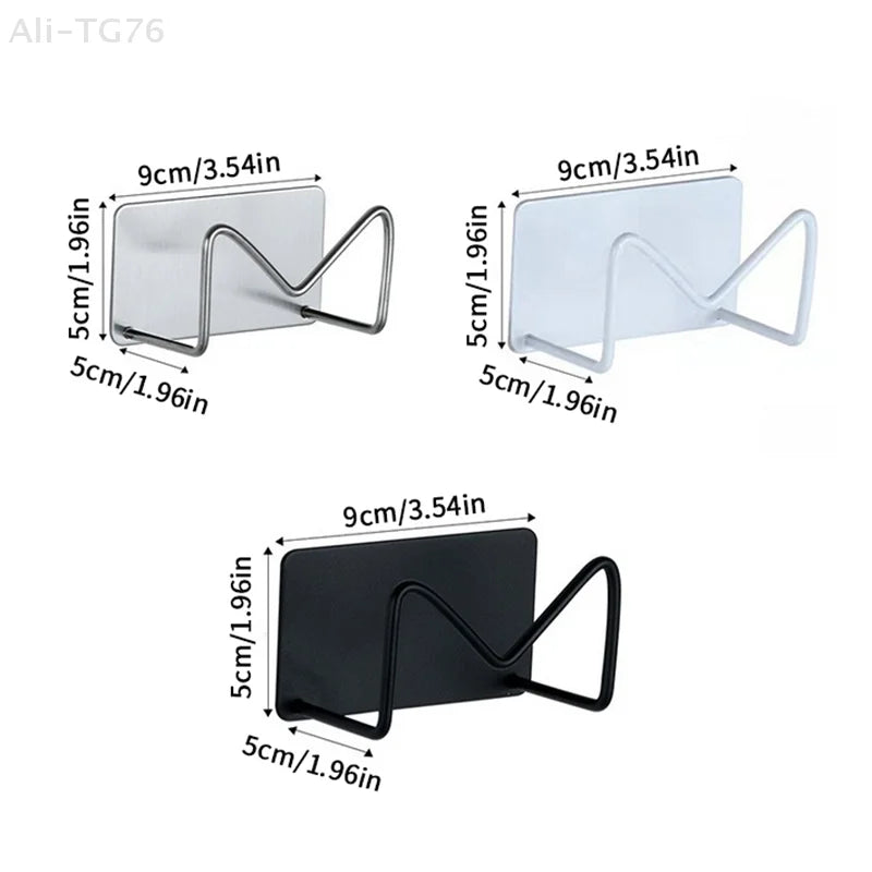 Wall Mounted Hair Dryer Holder Stainless Steel Storage Rack Bathroom Organizer