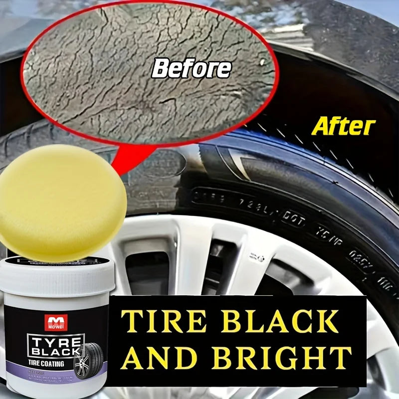 Car Tire Gloss Wax - Rust-Proof, Decontamination & Shine Cream for Tire Care