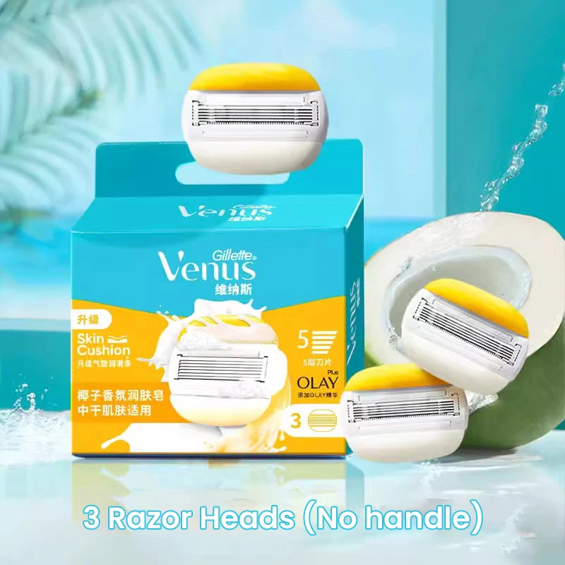 Women’s 5-Layer Moisture Bar Shaving Razor with Coconut Scent - Multiple Colors