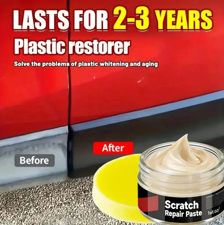Car Plastic Refurbishment & Leather Repair Wax - Scratch & Anti-Aging Polish