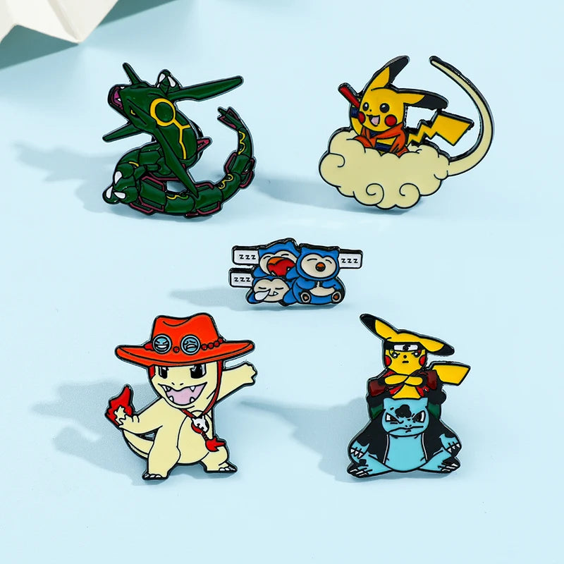 Pokemon Anime Enamel Lapel Pin - Collectible Badge for Kids and Fans