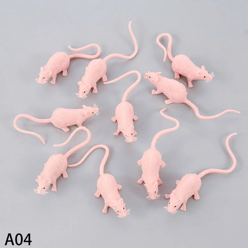 Halloween Mini Animal Figures Set - Fake Animal Models for Party & Pranks