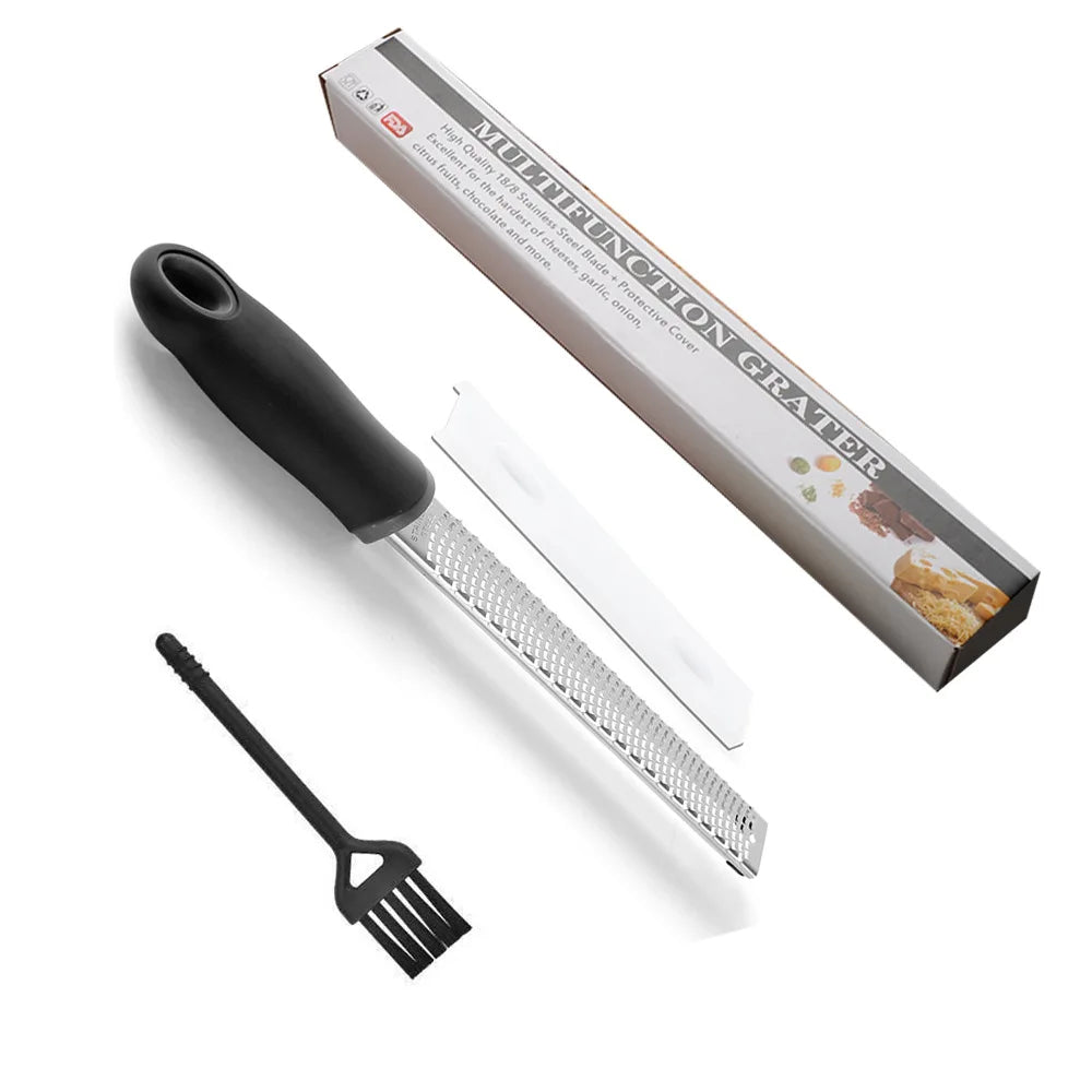 Stainless Steel Fruit Cheese Grater with Safety Cover - Multi-Color Kitchen Tool