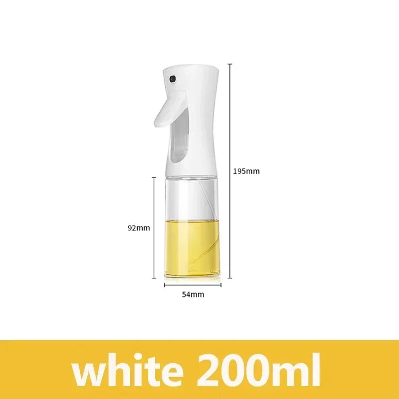 Reusable Oil Spray Bottle with Mist Nozzle - Food Grade Plastic Kitchen Dispenser, 200/300/500ml