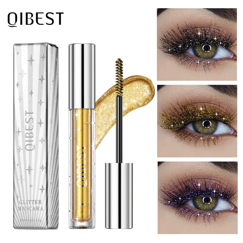 Glitter Mascara Long Lasting Curling Lash Extension with Diamond Glitter Effect for Women