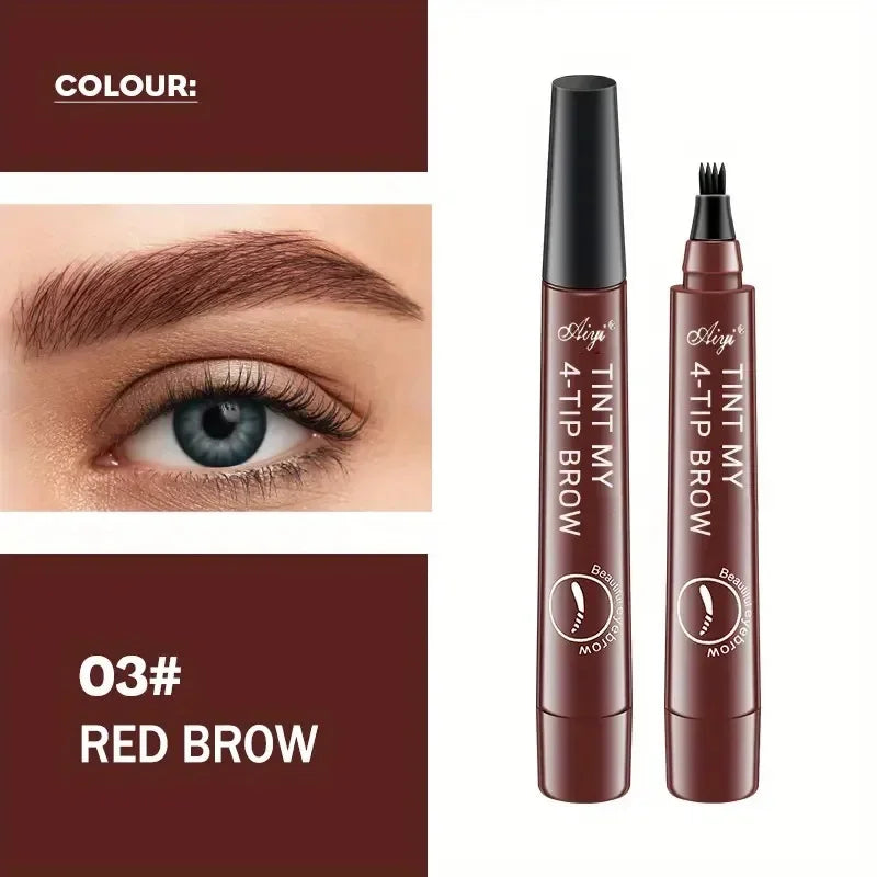 Waterproof 4-Point Eyebrow Pencil Set - Long Lasting Microblading Style Makeup