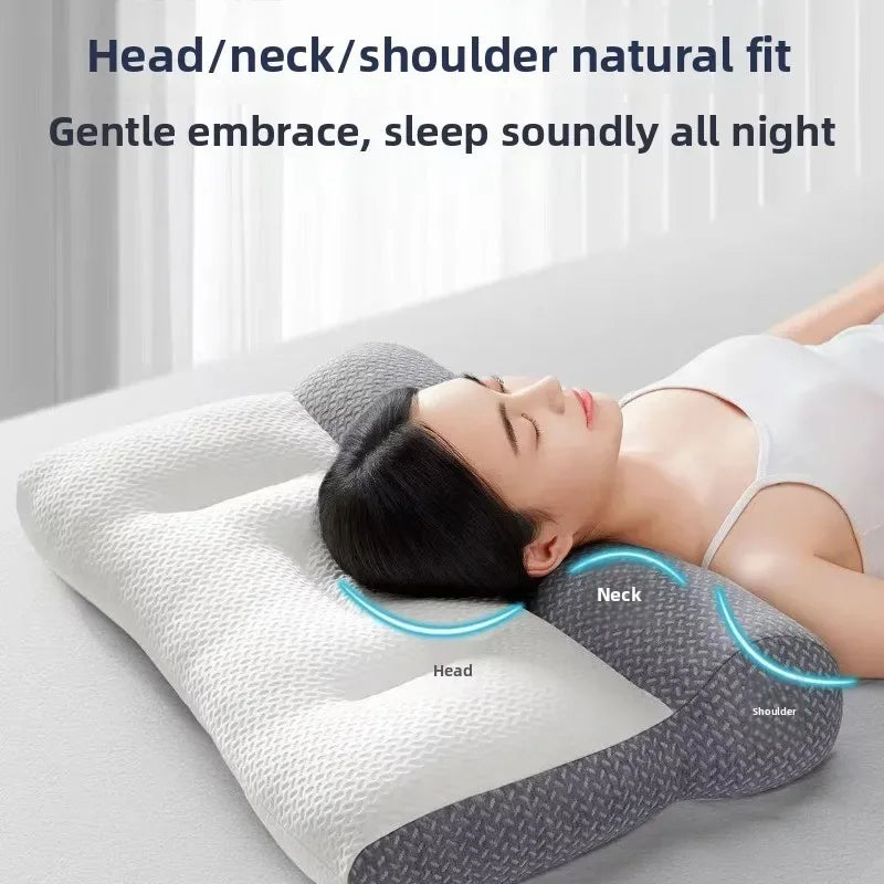 Reverse Traction Pillow for Neck Support - Soybean Fiber Cervical Pillow