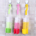 Multi-Purpose Baby Bottle Brush with Long Handle, Food Grade Cleaning Sponge