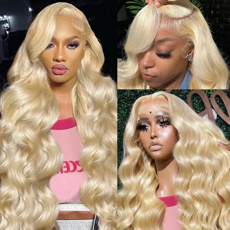 High Density Blonde Lace Front Wigs with Body Wave Human Hair 13x4 13x6