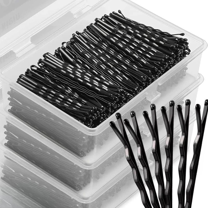 50-600Pcs Hair Clips Bobby Pins Set - U-Shaped Straight Line Hairpins for Women