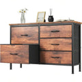 5 Storage Drawers for Living Room and Bedroom - Fabric Dresser with Metal Frame