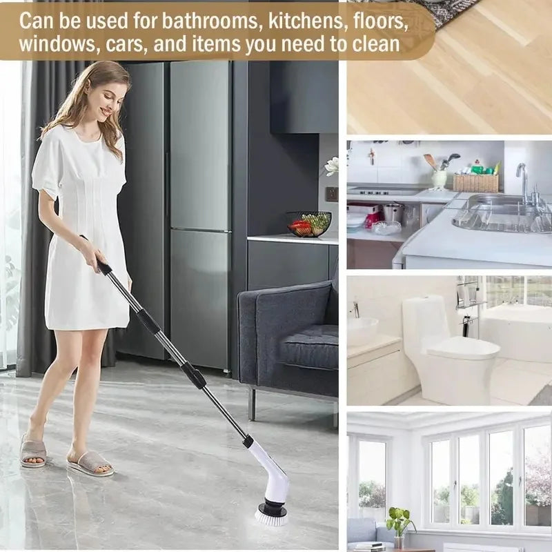 Cordless Electric Spin Cleaning Brush for Kitchen Bathroom Car Multi-Purpose Scrubber