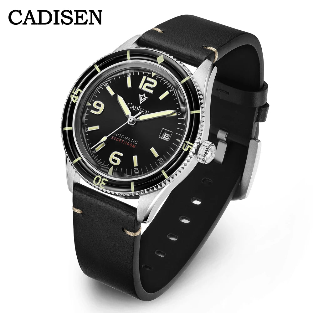 Men's Automatic Mechanical Wristwatch with Luminous Hands Water-Resistant 40mm Case