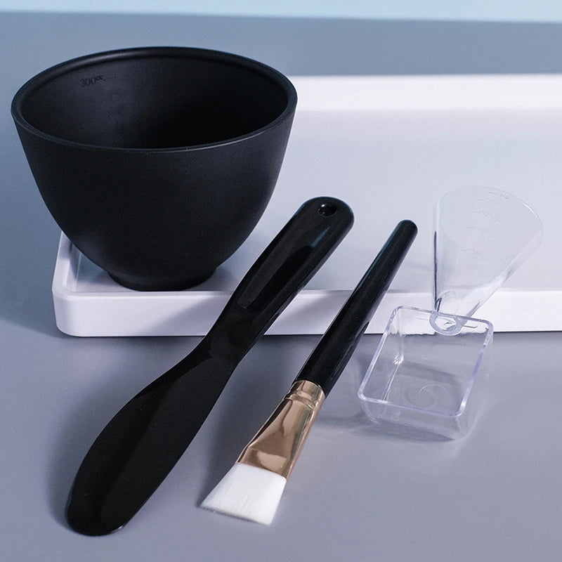 Face Mask Mixing Bowl Set with Silicone Brushes and Spatulas for Skin Care