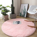 Plush Round Carpet for Living Room and Bedroom - Super Soft Fluffy Non-Slip Floor Mat