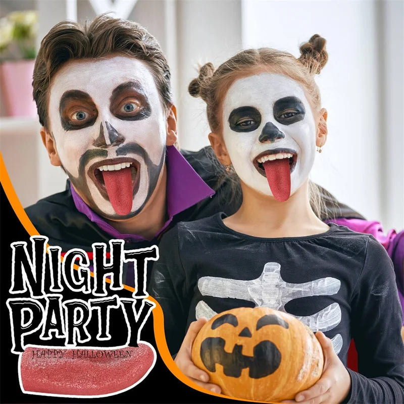 Stretchable Fake Tongue Prop for Halloween Horror Pranks and Performances