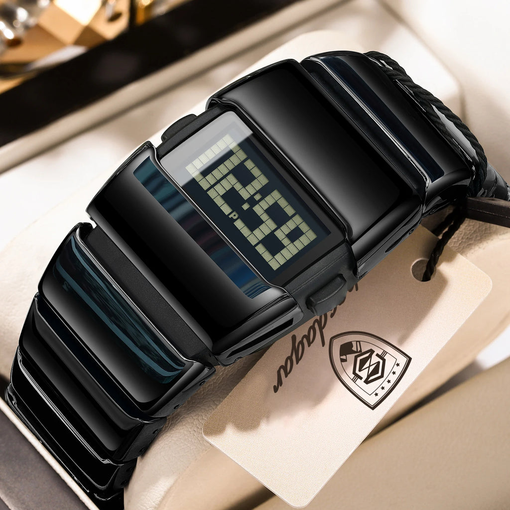 Digital Men’s Waterproof LED Sports Watch with Alarm & Date