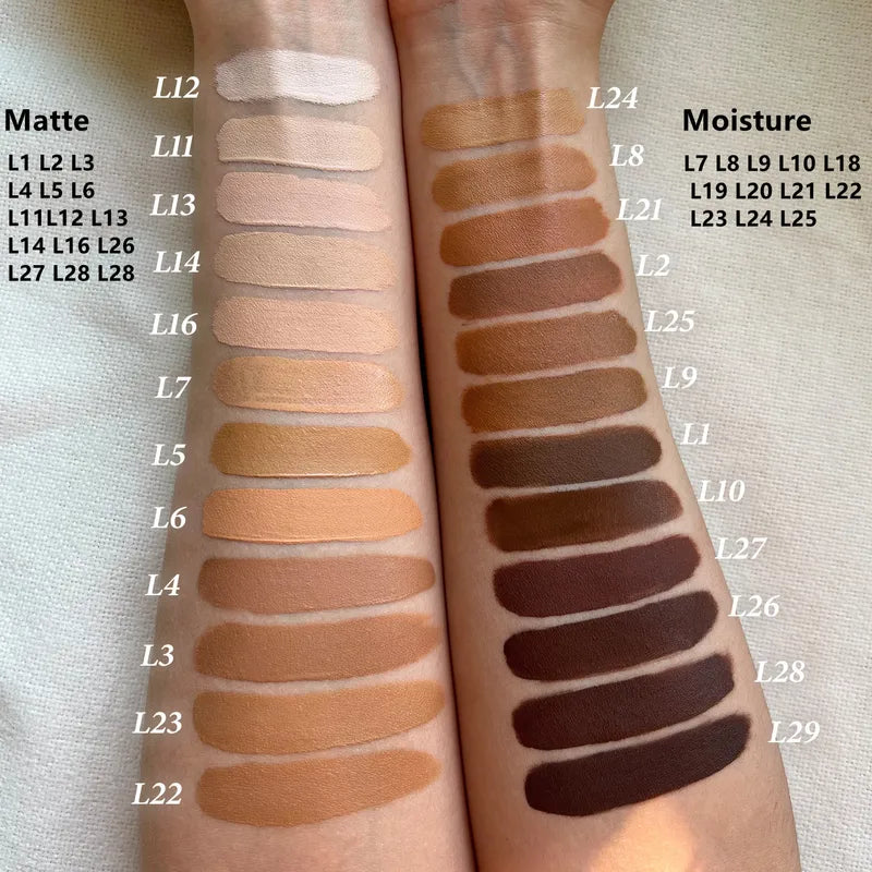 Waterproof Matte Liquid Foundation with Full Coverage & Oil Control
