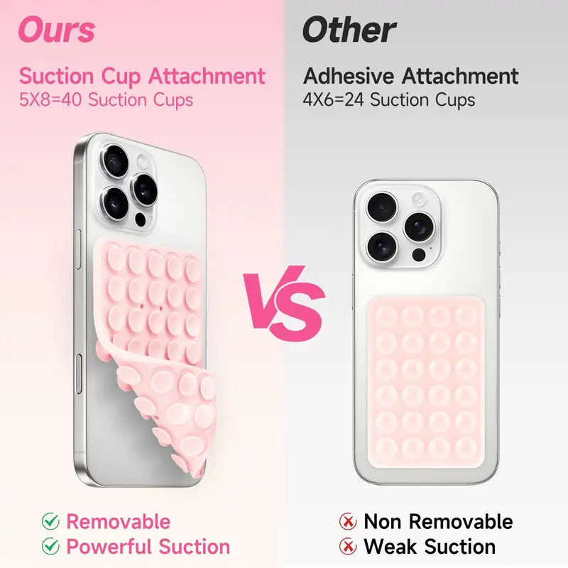 Universal Silicone Suction Phone Holder Wall Mount with Anti-Slip Grip