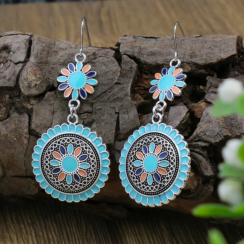 12 Pairs Boho Vintage Style Drop Earrings Set for Women Jewelry Gifts