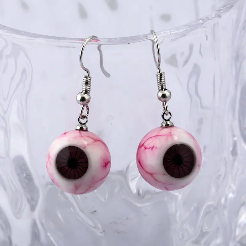 Halloween Gothic Bloodshot Eyeball Earrings 3D Horror Jewelry Gift
