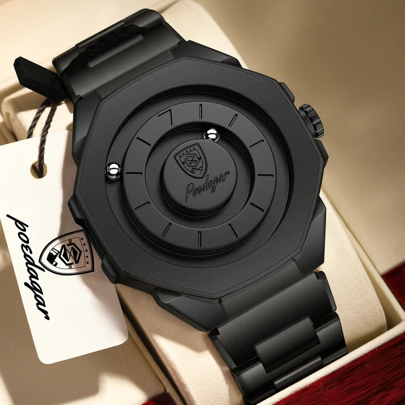 Men's Waterproof Stainless Steel Quartz Wristwatch - Business & Fashion Watch