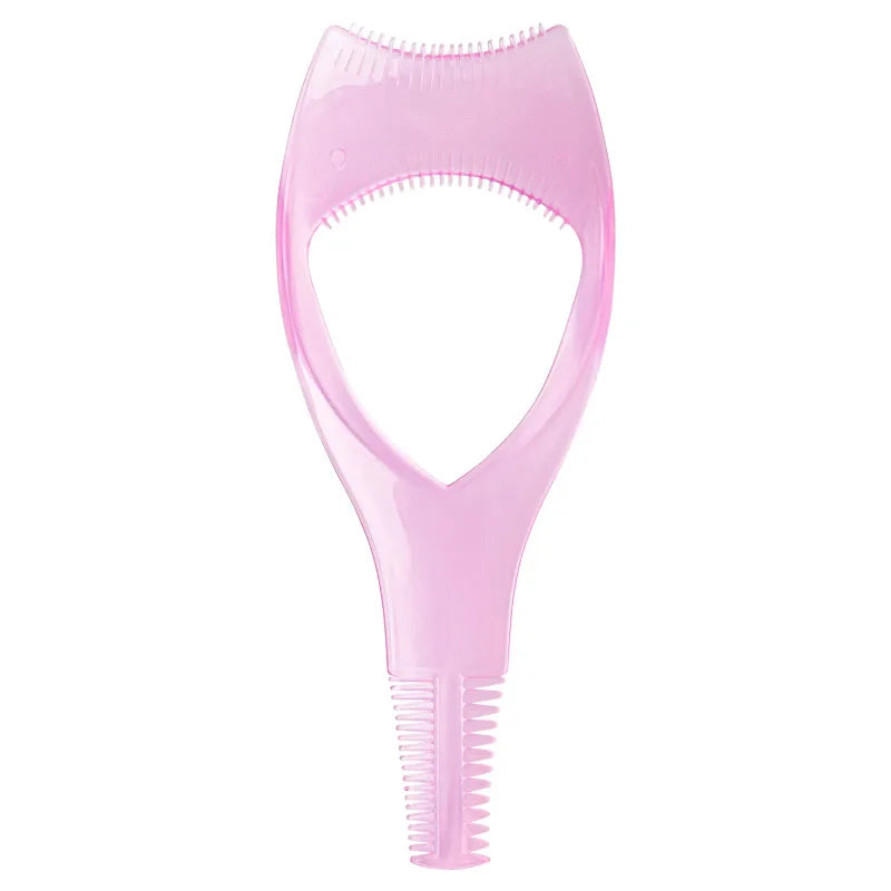 3-in-1 Eyelash Comb & Mascara Tool Guard Curler Applicator Makeup Brush