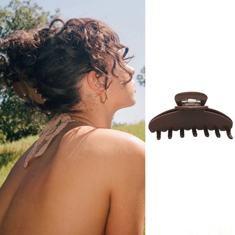 Large Solid Color Hair Claw Clip for Women - Summer Hair Accessories
