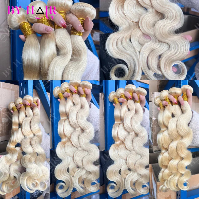 Peruvian Human Hair Extensions - Blonde 613 Body Wave Hair Bundles