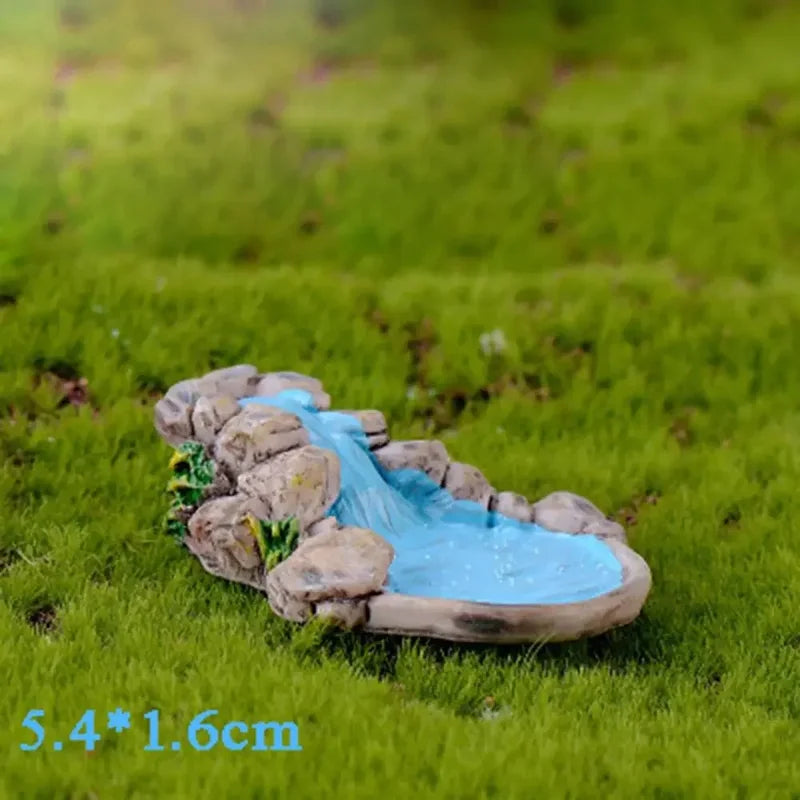 Miniature Fairy Garden Lawn Ornament Pot - Resin Decor for DIY Micro Landscape