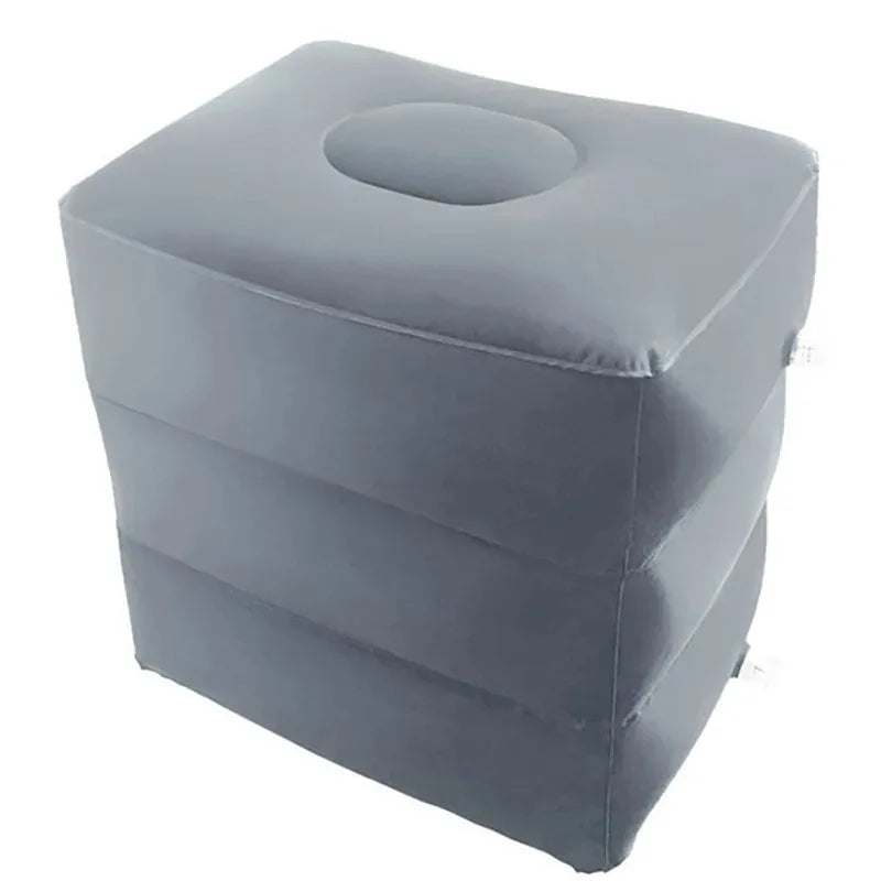 Inflatable Travel Footrest Pillow for Kids - Airplane Car Bus Resting Cushion