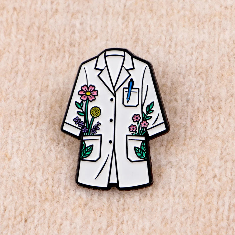 Medical Enamel Pins Floral Organs Brooches for Healthcare Workers & Gifts