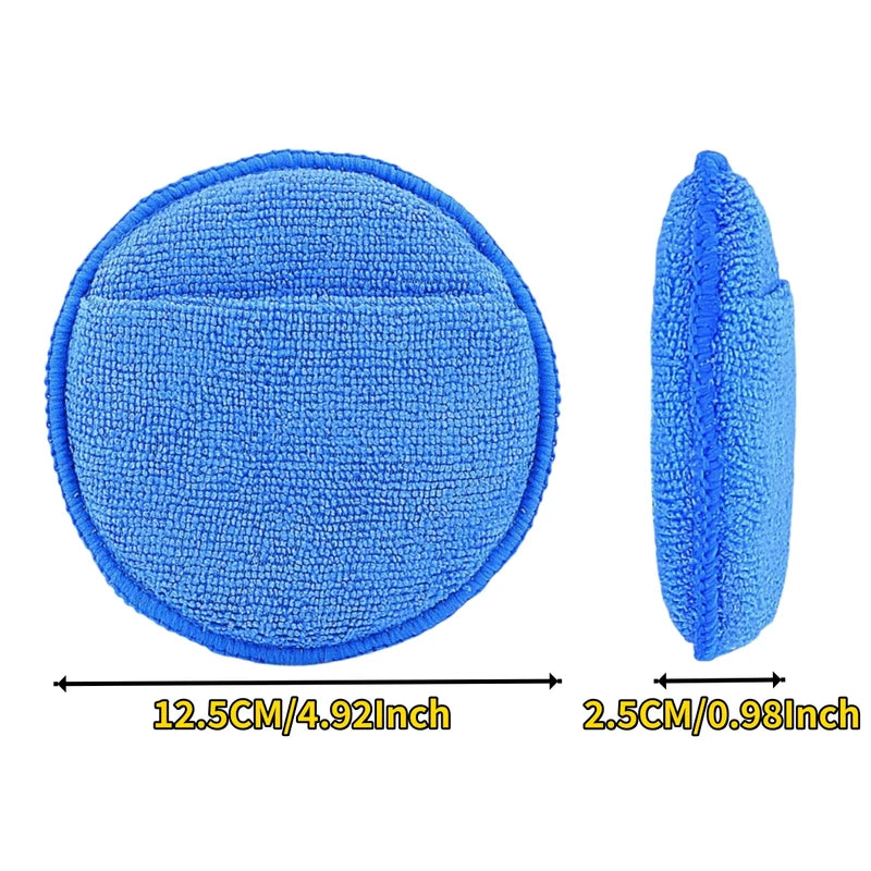 Microfiber Car Wax Applicator Pads Set - Reusable Buffing & Polishing Sponges