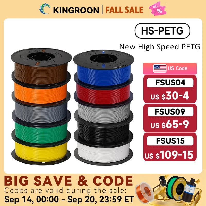 High-Speed PETG 3D Printer Filament 1.75mm 5kg/10kg Mix Colors Hyper Series