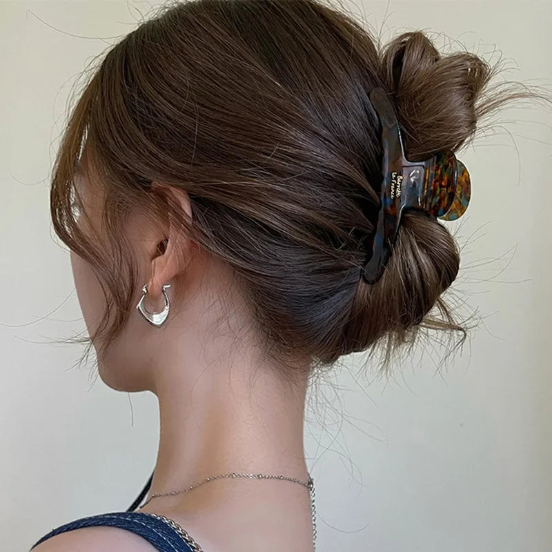 Elegant Vintage Acetate Hair Claw for Women - High-Quality Hair Accessory