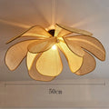 Rattan Flower Pendant Light - Woven Ceiling Lamp for Living & Dining Rooms