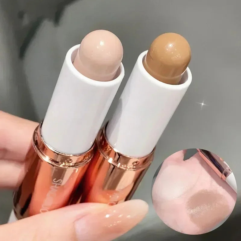 Face Contouring Stick with Highlighter and Bronzer Dual-Ended Makeup Pencil - Long-Lasting 4g x 2
