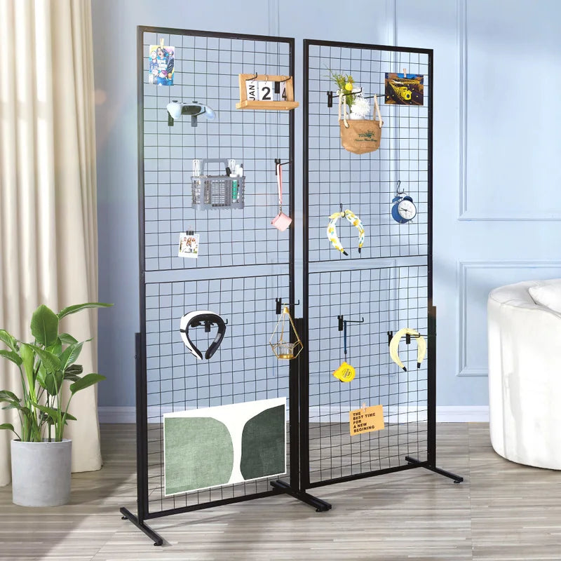 Double-Sided Grid Wall Display Panels for Retail & Art Show Organization