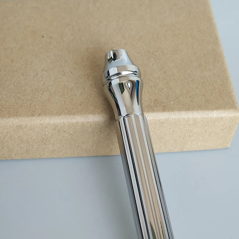 Stainless Steel Safety Razor Handle Roman Column Design - Universal Fit