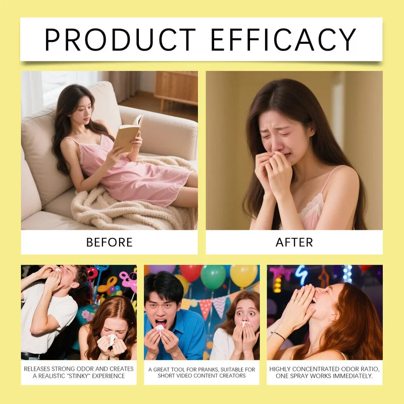 Realistic Prank Odor Spray - Funny Fart Gag Toy for Parties and Surprises