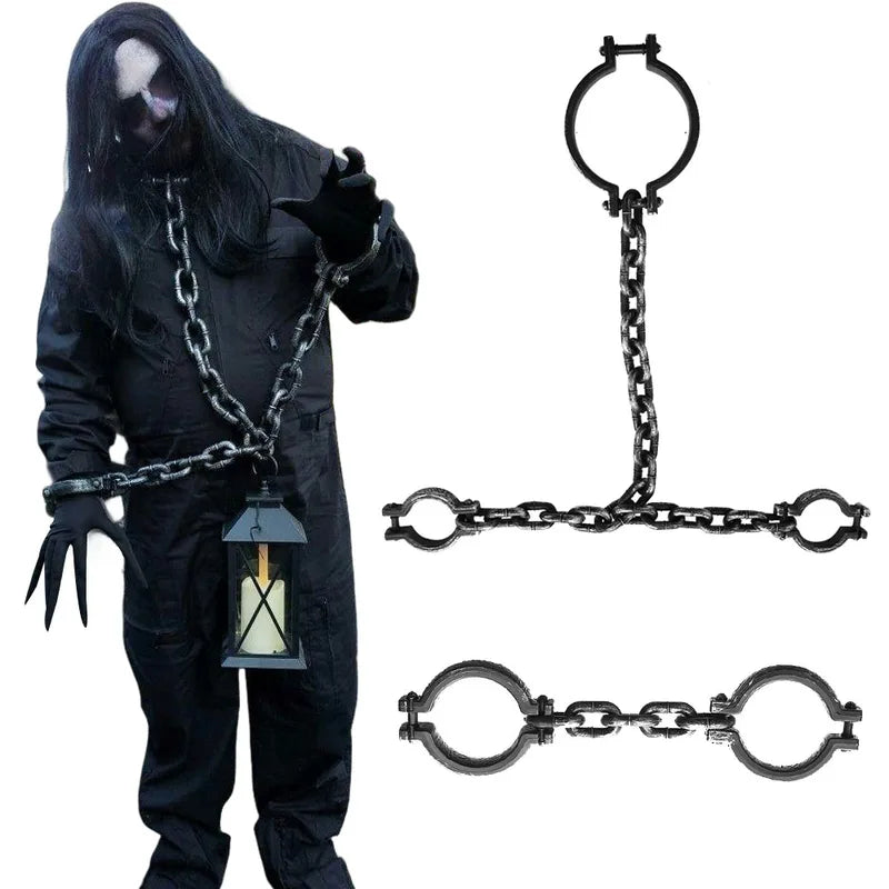 Halloween Prisoner Handcuffs Chain Decorations Party Props Cosplay Costume Supplies
