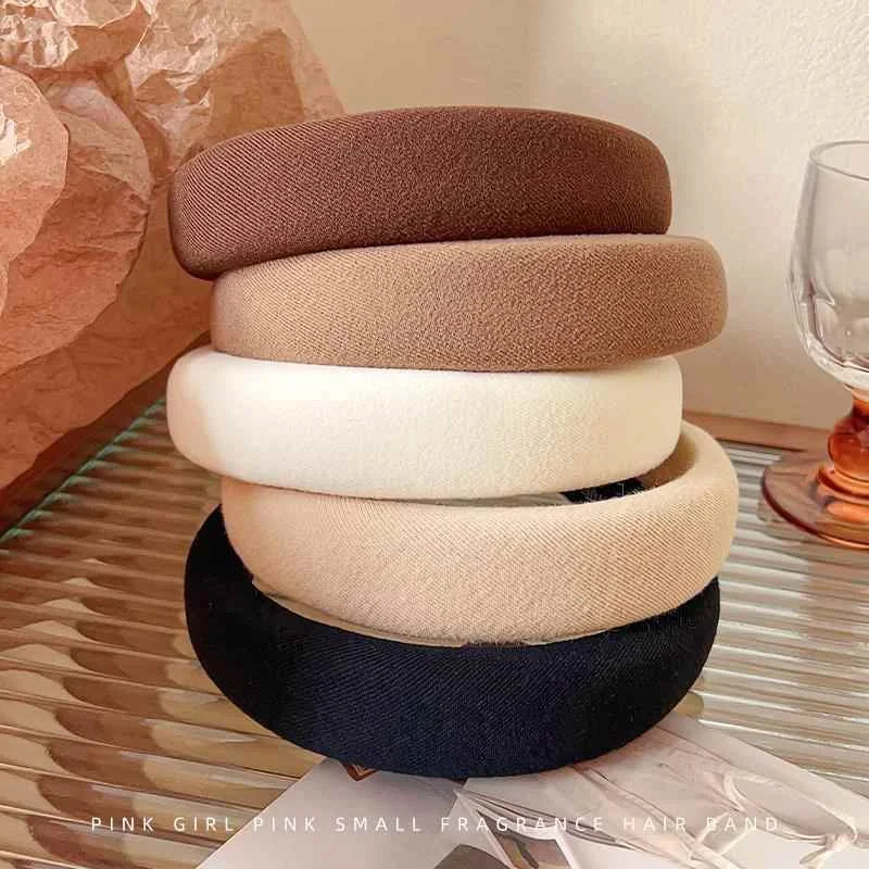 Solid Color Sponge Hair Band for Women and Girls - Fashion Hair Accessories