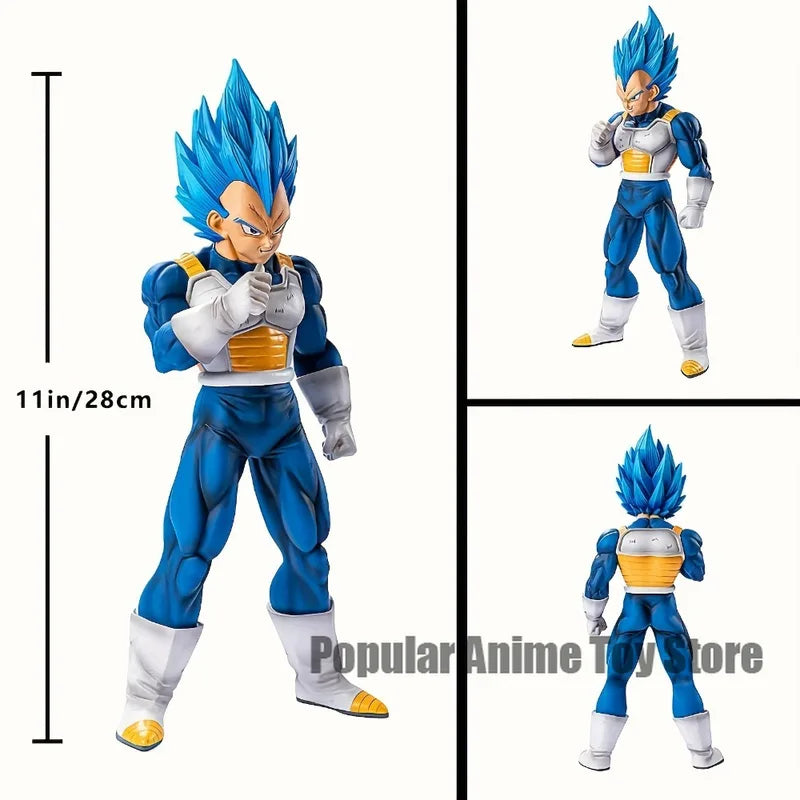 Anime Vegeta Action Figure - Super Saiyan Blue PVC Collectible Toy - 11in/28cm