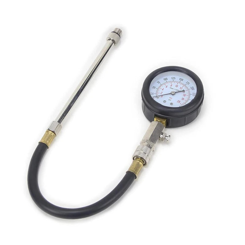 Engine Cylinder Pressure Tester Kit with Adapters - Gas Compression Gauge for Petrol Engines
