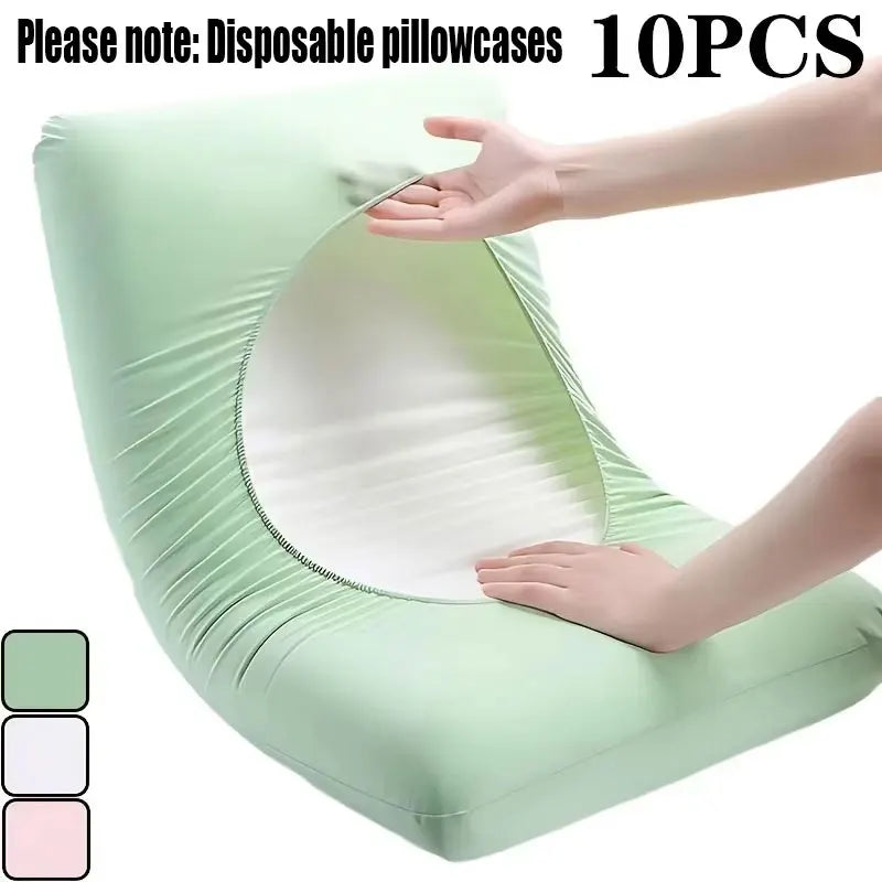 Disposable Breathable Pillow Cases 10pcs for Travel Hotel Bed Use