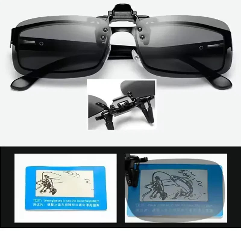 4pcs Polarized Sunglasses Clips for Eyeglasses UV400 Outdoor Shades Driving