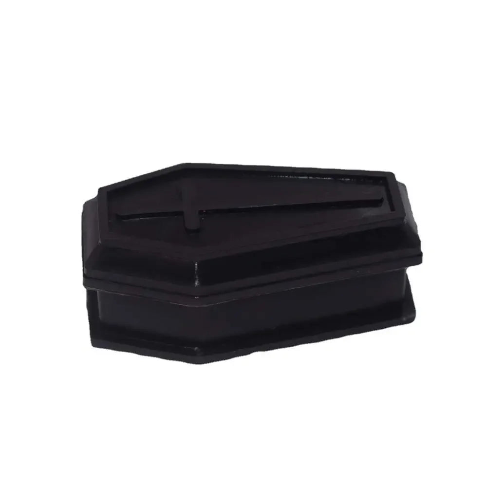 Halloween Mini Coffin Box Decoration - Black, Purple, Yellow Variants, 7cm
