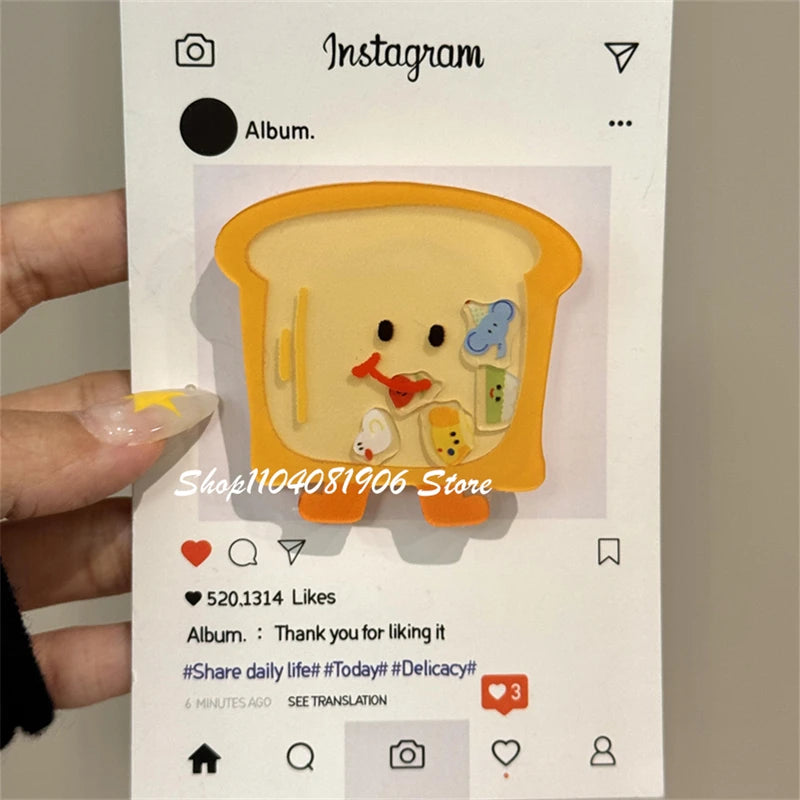 Cute Cartoon Phone Grip for iPhone and Samsung Accessories - Phone Stand & Ring Holder